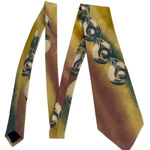 Jacques Estier Abstract Atomic Swirl Silk Tie Vintage Retro Mid Century